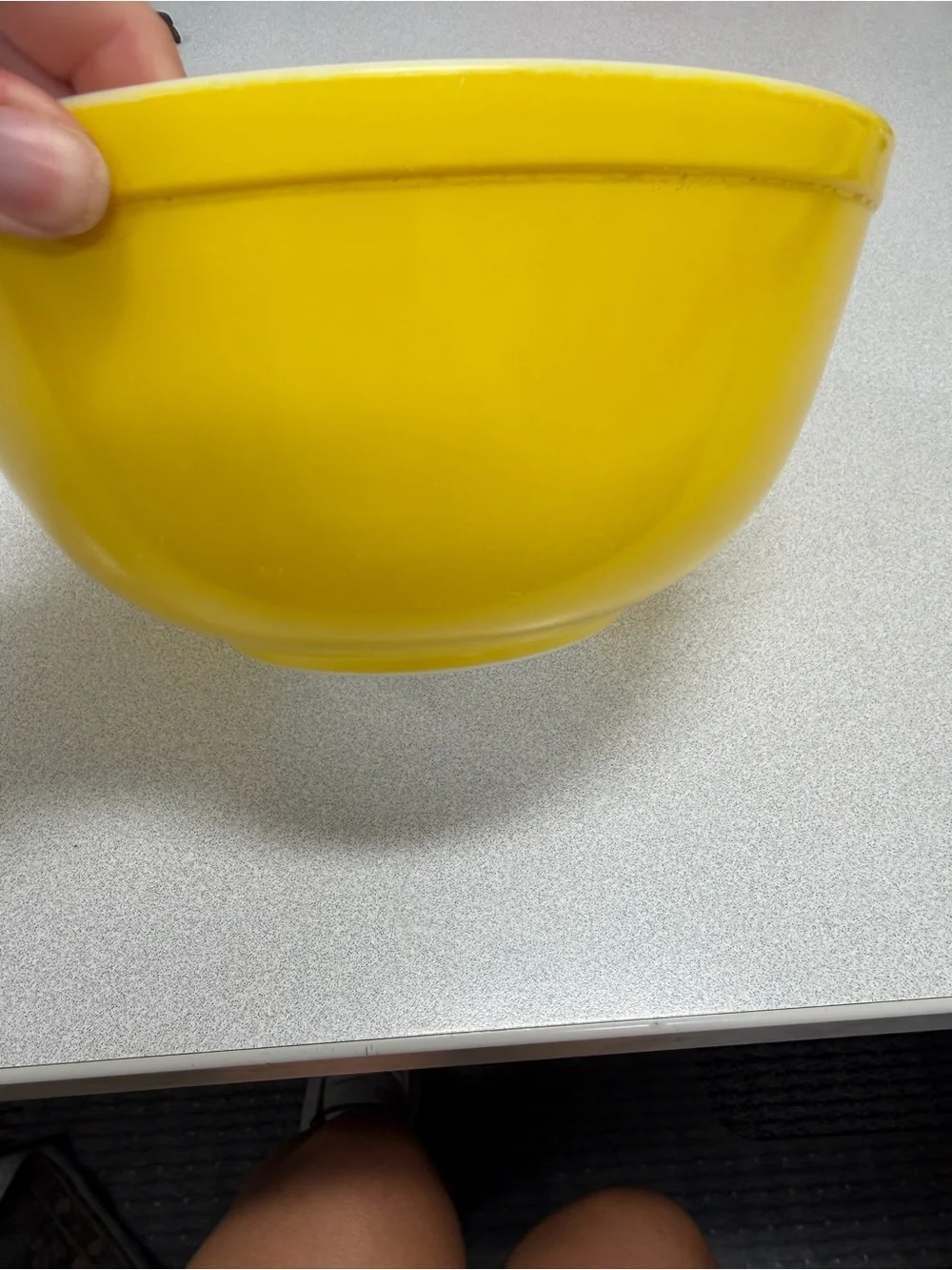 Pyrex 403 Yellow Ceramic Mixing Bowl - Bright Kitchen Salad Bowl